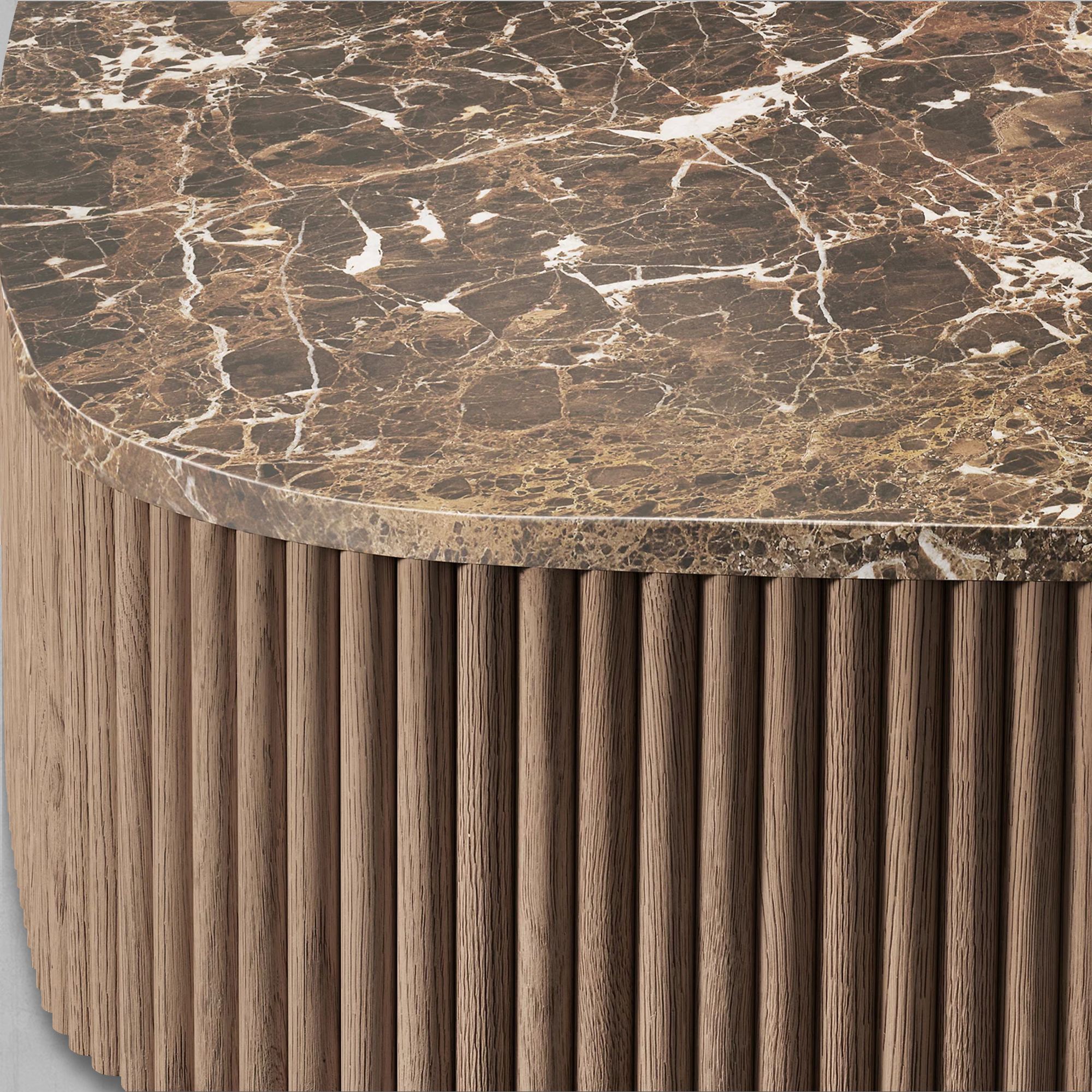 Holland Oak Wood & Stone Coffee Table