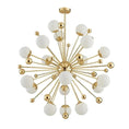 Load image into Gallery viewer, CAMELA GOLD AND WHITE CHANDELIER D 40"
