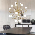 Load image into Gallery viewer, CAMELA GOLD AND WHITE CHANDELIER D 40"
