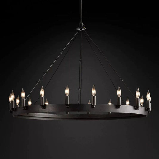 Caminoy Vintage Candelabra Round Chandelier