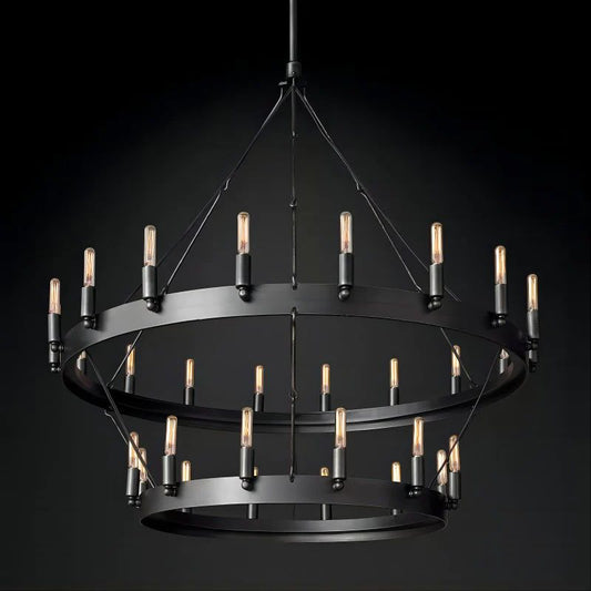 Caminoy Vintage Filament 2-Tier Chandelier