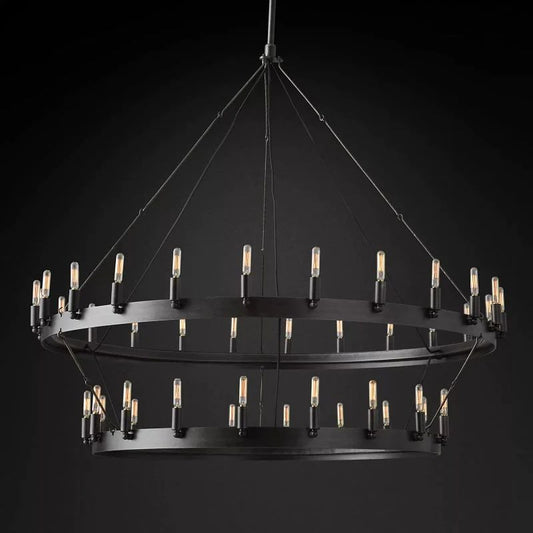Caminoy Vintage Filament 2-Tier Chandelier
