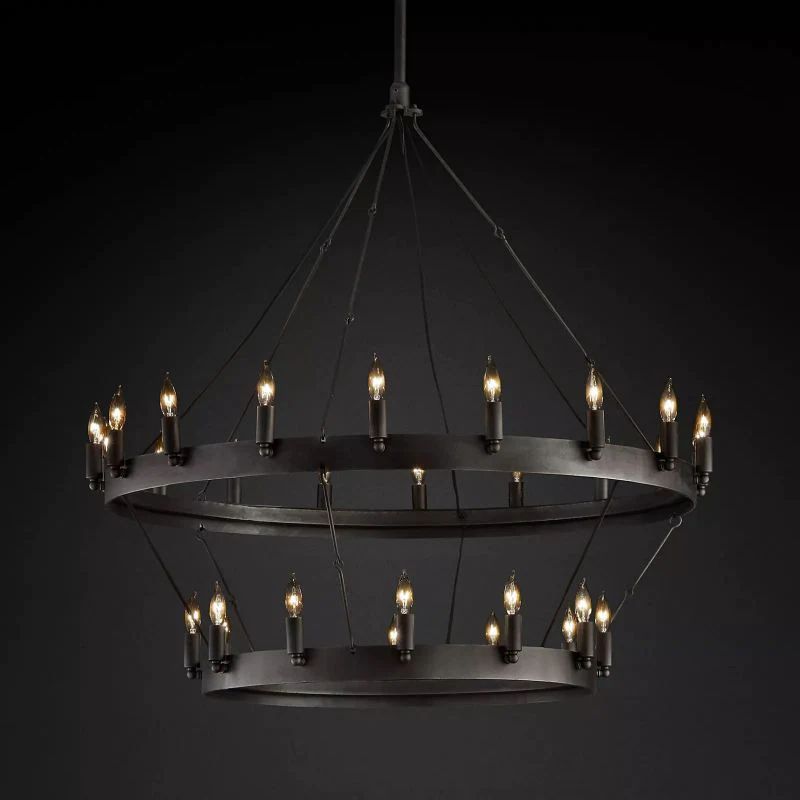 Caminoy Vintage Candelabra 2-Tier Chandelier