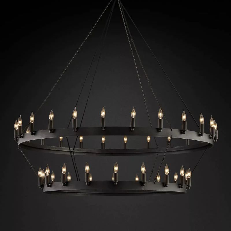 Caminoy Vintage Candelabra 2-Tier Chandelier
