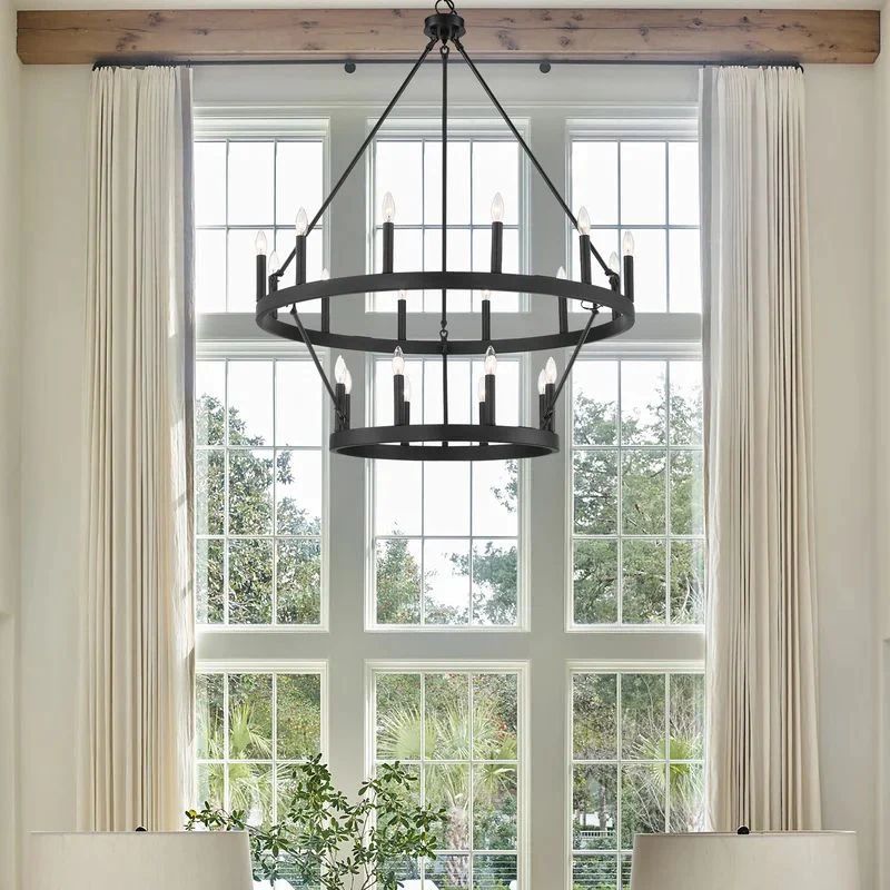 Caminoy Vintage Candelabra 2-Tier Chandelier
