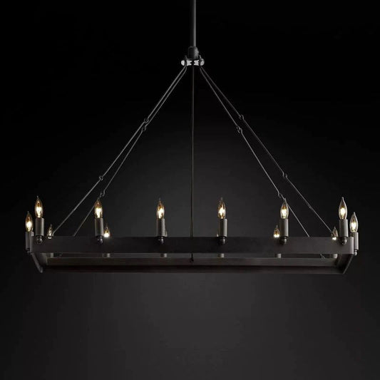 Caminoy Vintage Candelabra Rectangular Chandelier