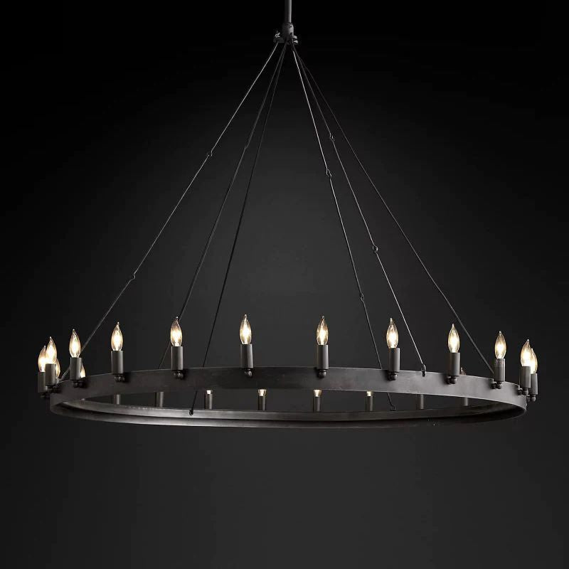Caminoy Vintage Candelabra Round Chandelier