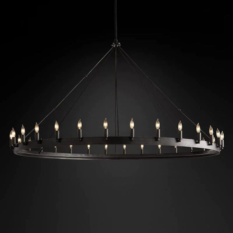 Caminoy Vintage Candelabra Round Chandelier