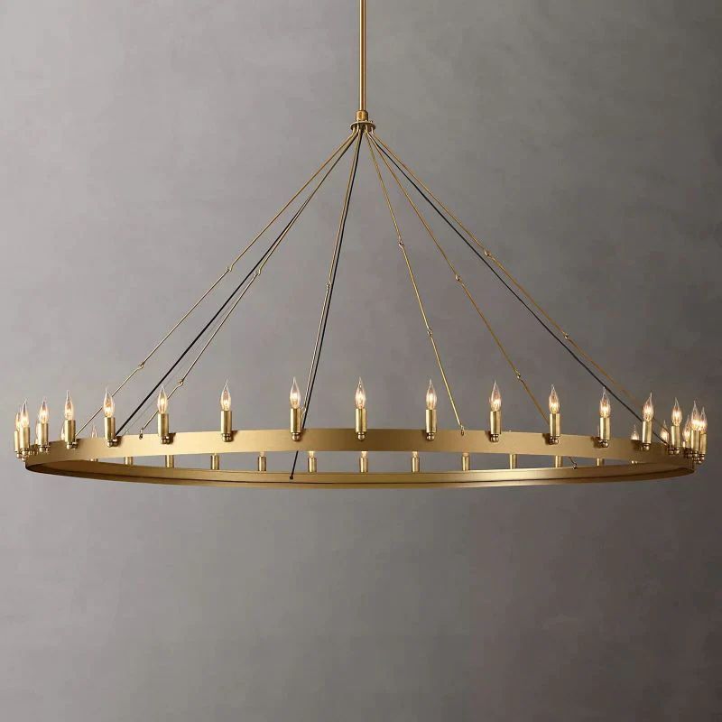 Caminoy Vintage Candelabra Round Chandelier