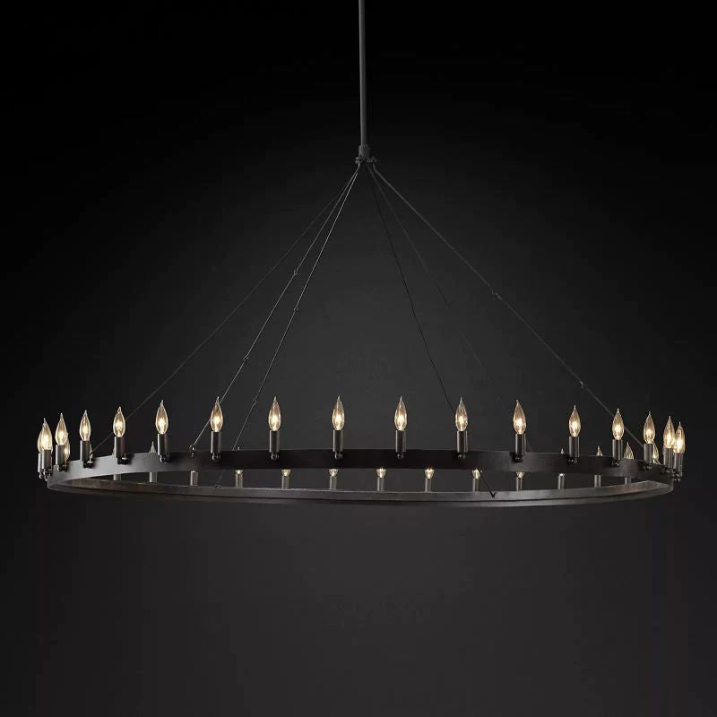 Caminoy Vintage Candelabra Round Chandelier