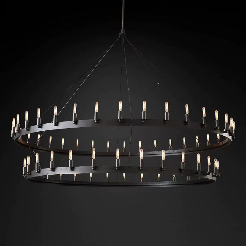 Caminoy Vintage Filament 2-Tier Chandelier