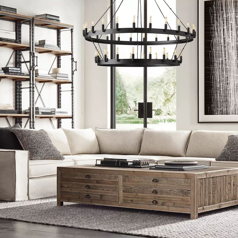 Caminoy Vintage Filament 2-Tier Chandelier