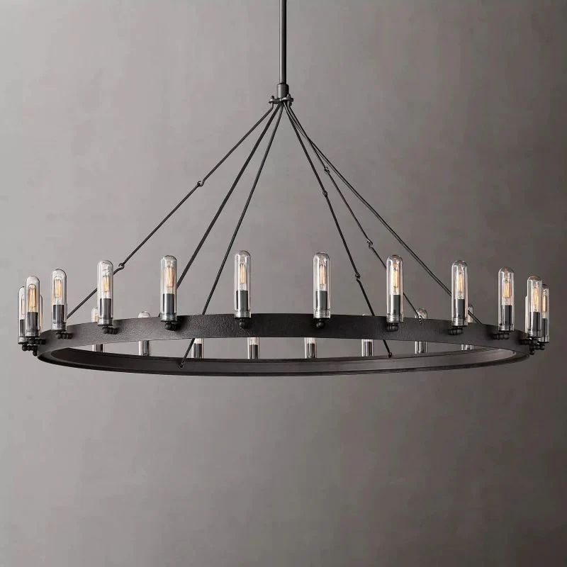Caminoy Vintage Filament Outdoor Round Chandelier