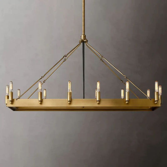 Caminoy Vintage Filament Rectangular Chandelier
