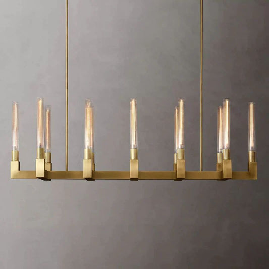 Cannely Glass Linear Chandelier 55"