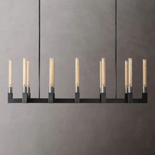 Cannely Glass Linear Chandelier 55"