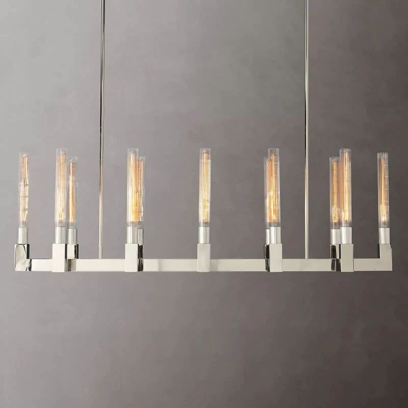 Cannely Glass Linear Chandelier 55"