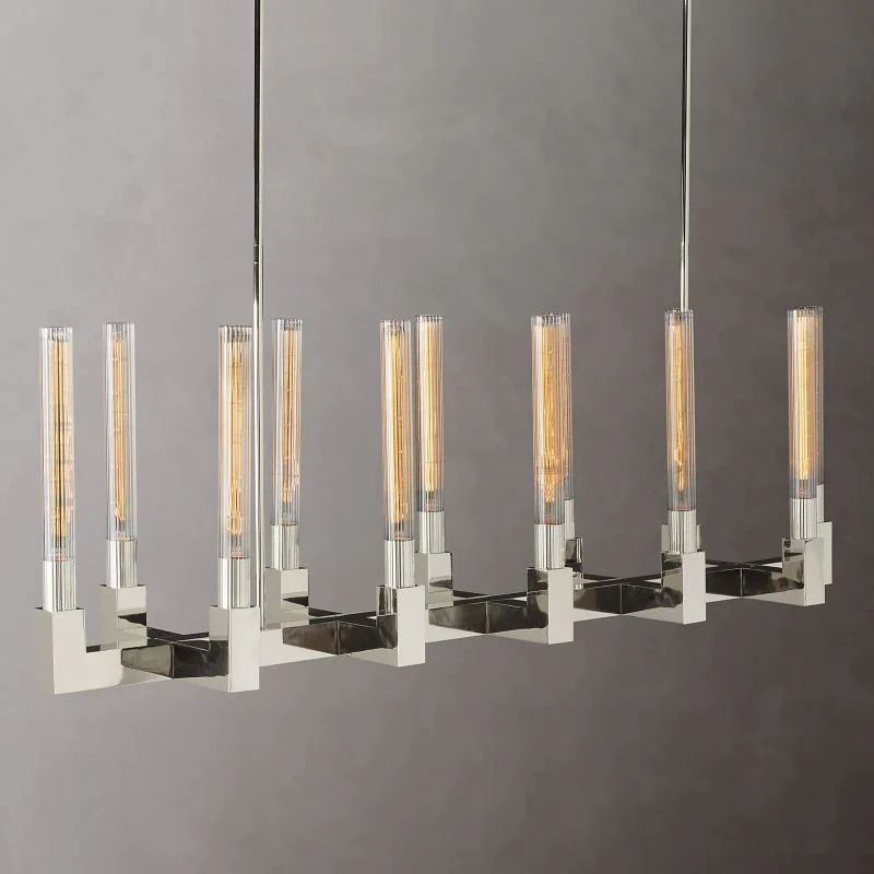 Cannely Glass Linear Chandelier 55"