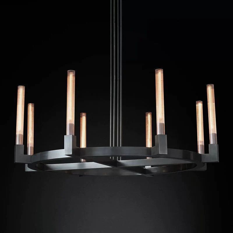 Cannely Glass Round Chandelier 48"