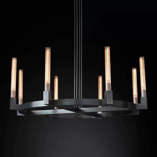 Cannely Glass Round Chandelier 48"