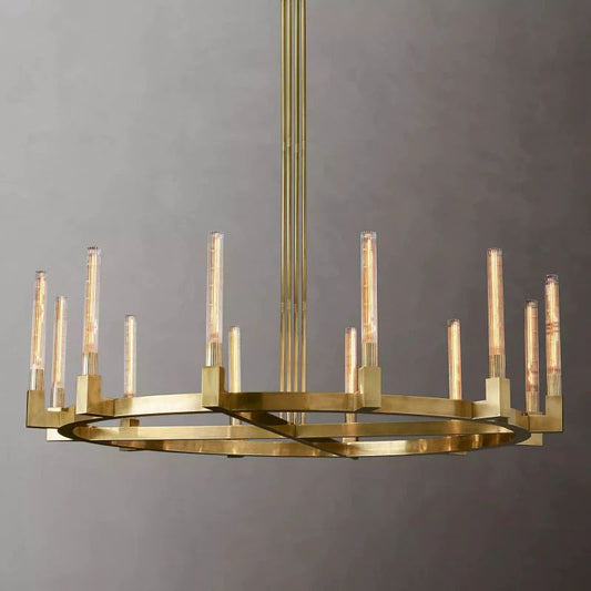 Cannely Glass Round Chandelier 60"