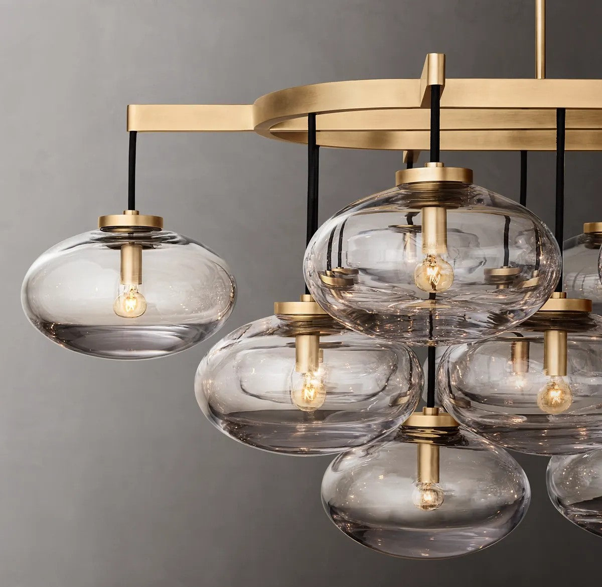 Caprice Clear Glass Linear Chandelier 72"