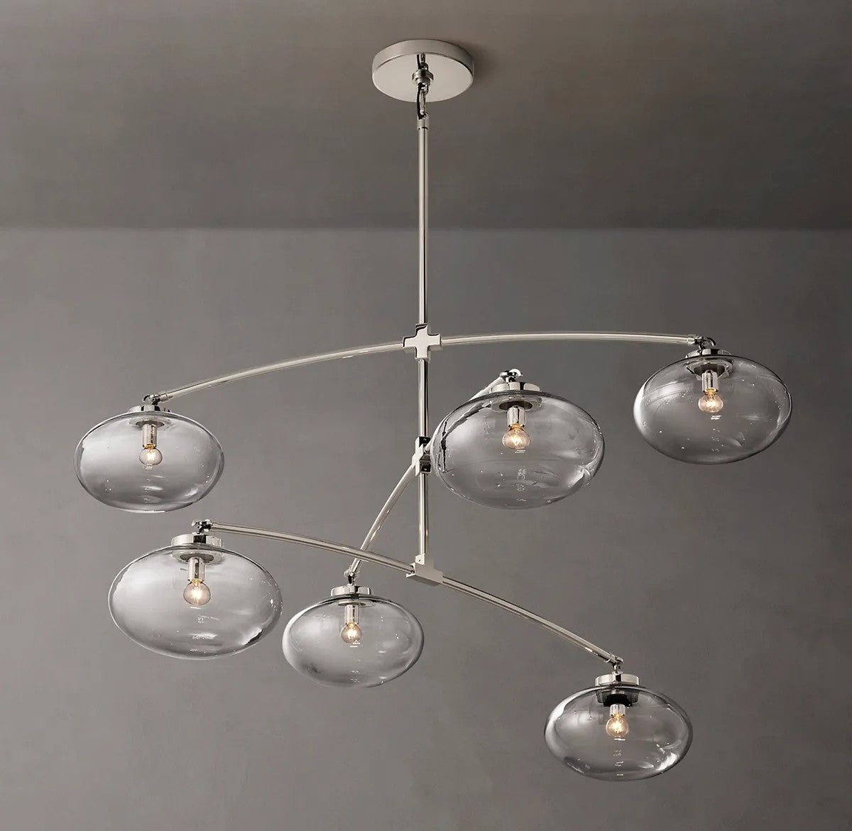 Caprice Clear Glass Mobile Round Chandelier