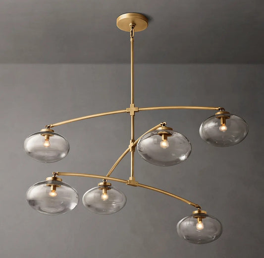 Caprice Clear Glass Mobile Round Chandelier