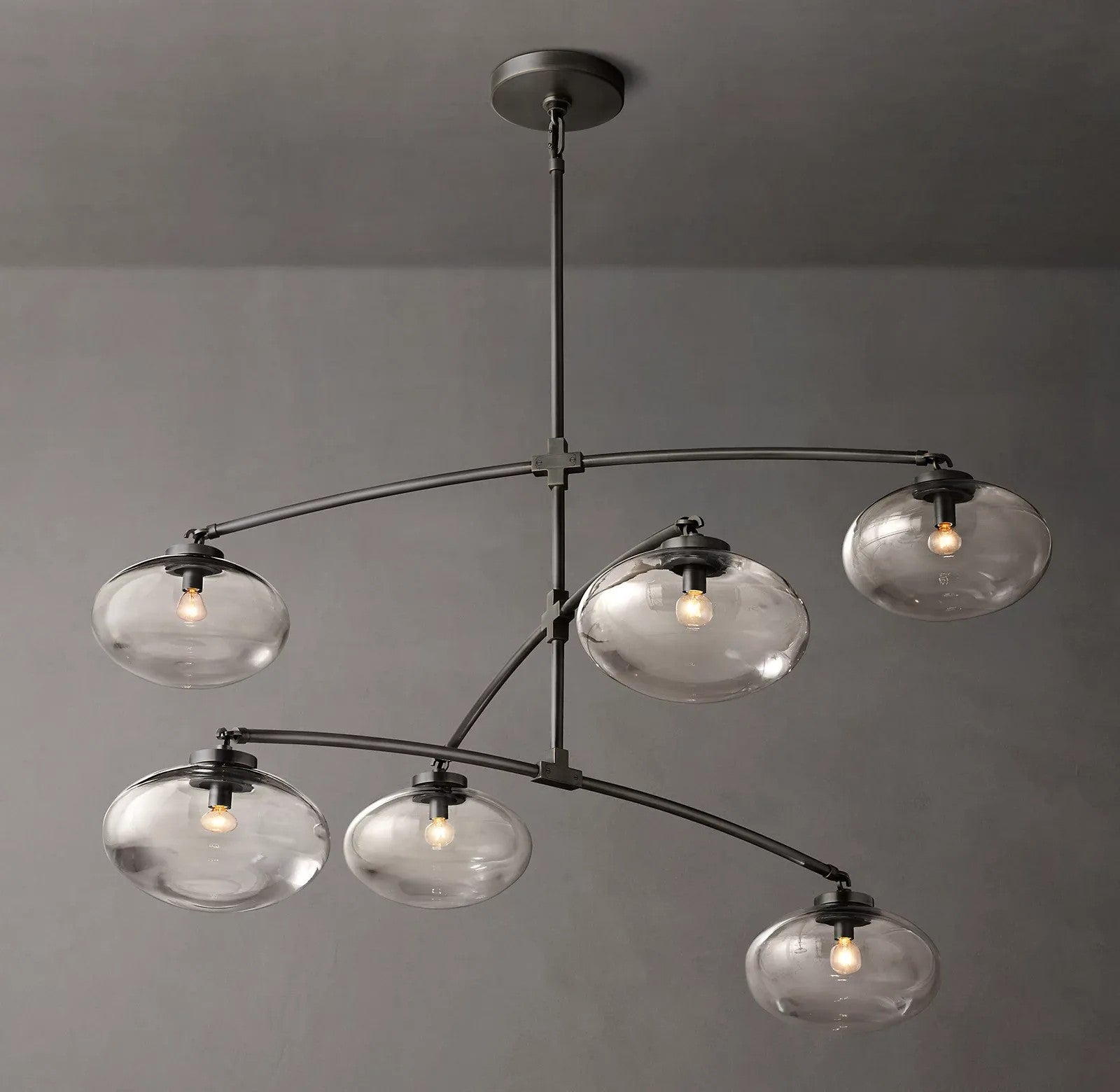 Caprice Clear Glass Mobile Round Chandelier