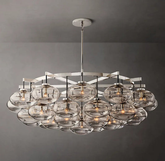 Caprice Clear Glass Round Chandelier 60"