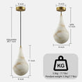 Load image into Gallery viewer, Capsule/Bilayer/Raindrop Type Alabaster Marble Modern Pendant for All Scene
