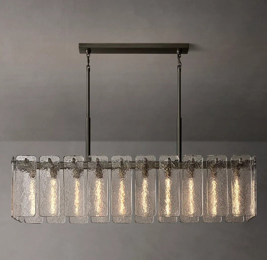 Caramelle Glass Rectangular Chandelier 60"
