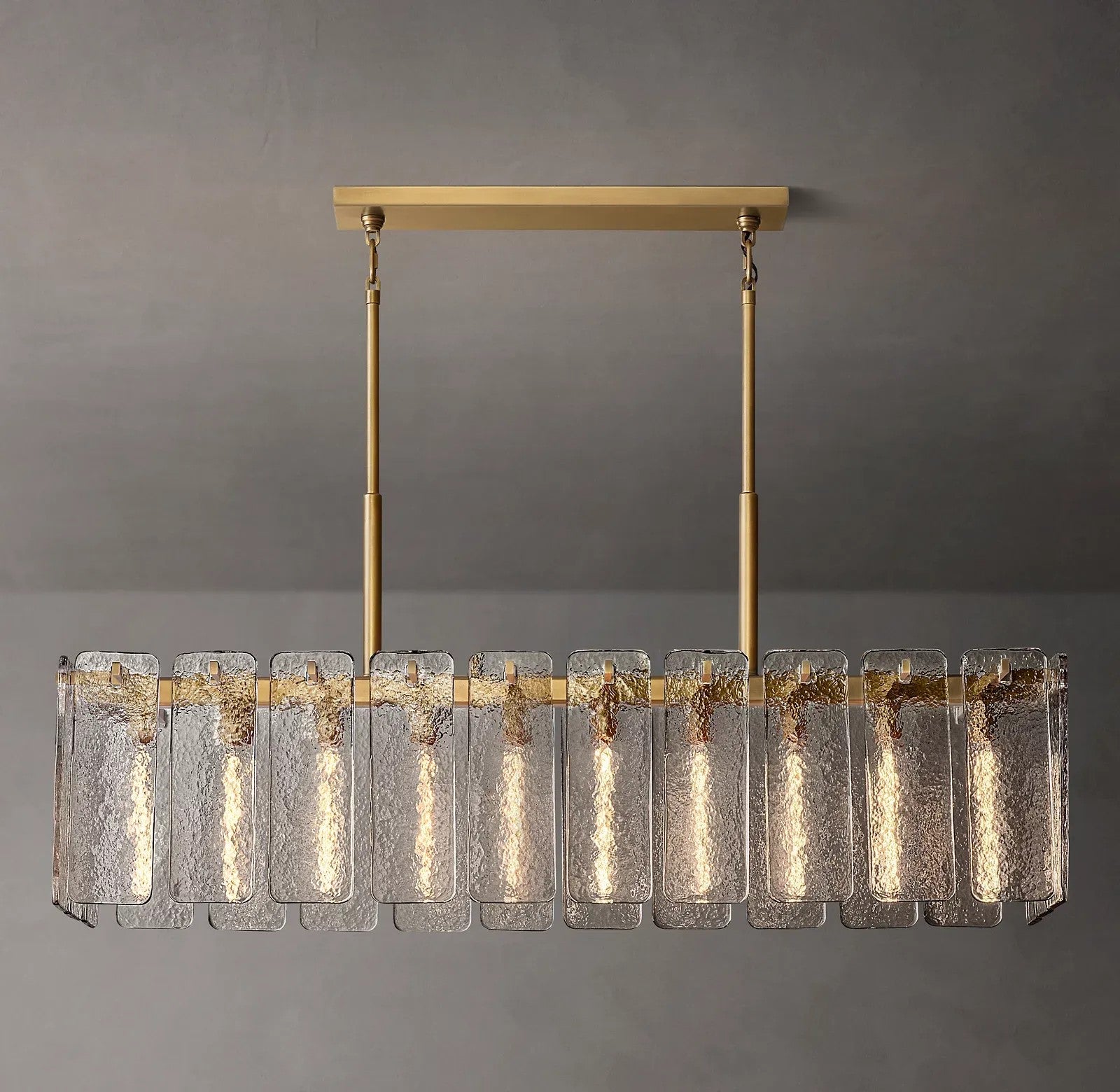 Caramelle Glass Rectangular Chandelier 60"