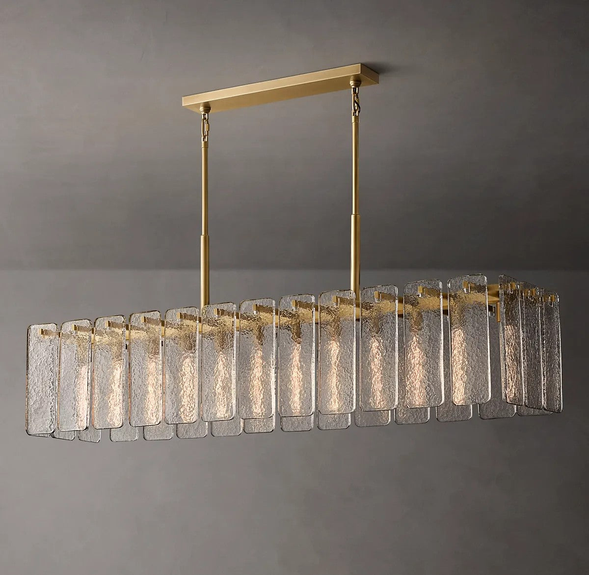 Caramelle Glass Rectangular Chandelier 72"
