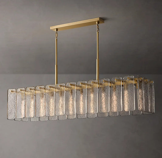 Caramelle Glass Rectangular Chandelier 72"