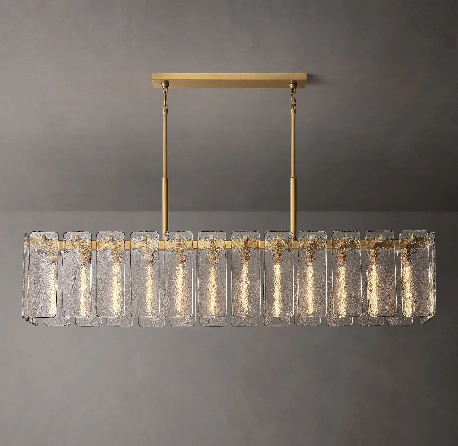 Caramelle Glass Rectangular Chandelier 72"