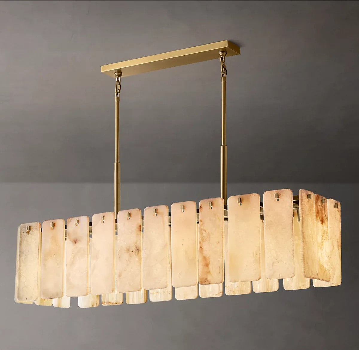 Caramelle Onyx Rectangular Chandelier 60"