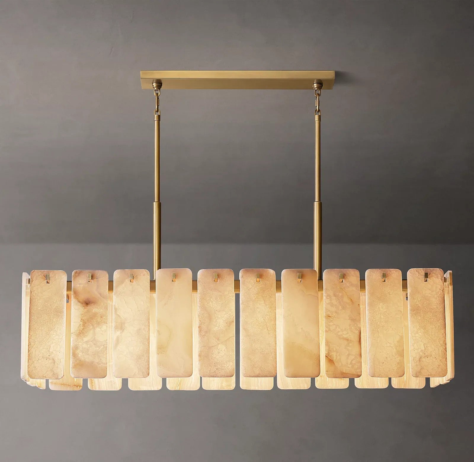 Caramelle Onyx Rectangular Chandelier 60"