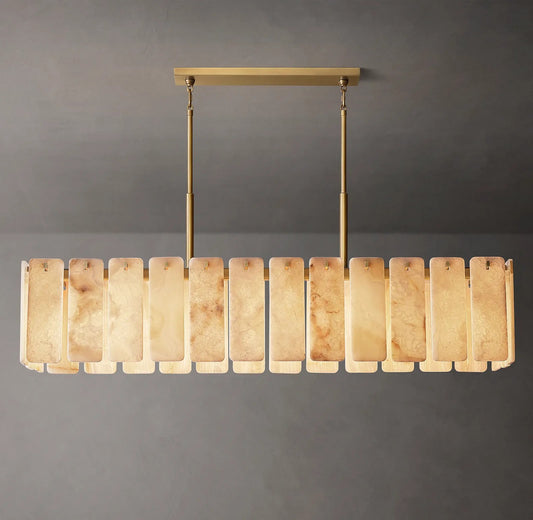 Caramelle Onyx Rectangular Chandelier 74"