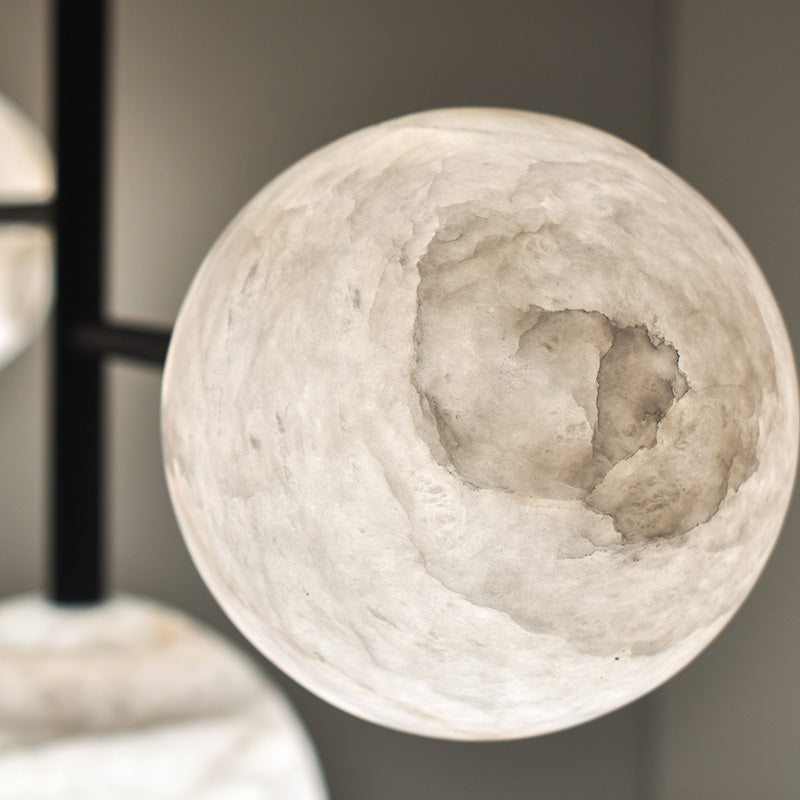 Carom Sphere Delight - Modern Artistic Alabaster Chandelier Light