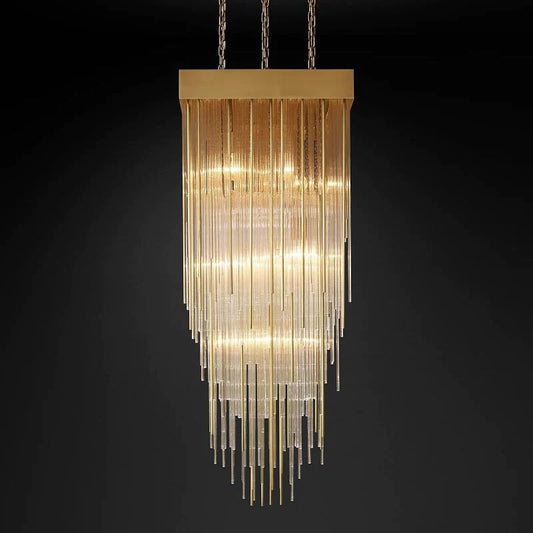 Cascade Square Chandelier 21"
