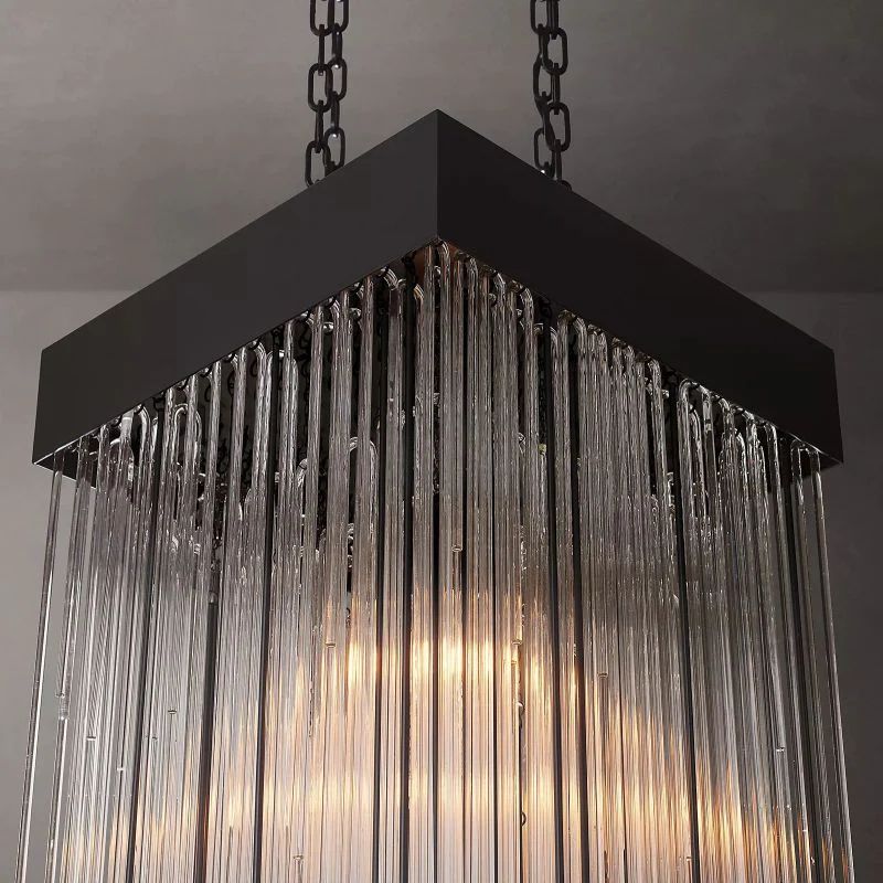 Cascade Square Chandelier 21"