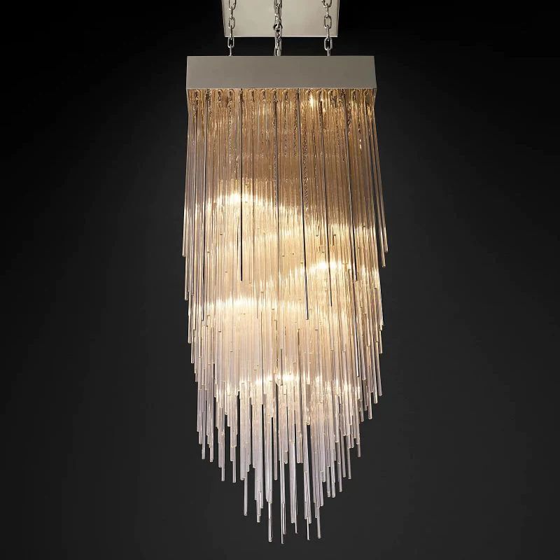 Cascade Square Chandelier 21"
