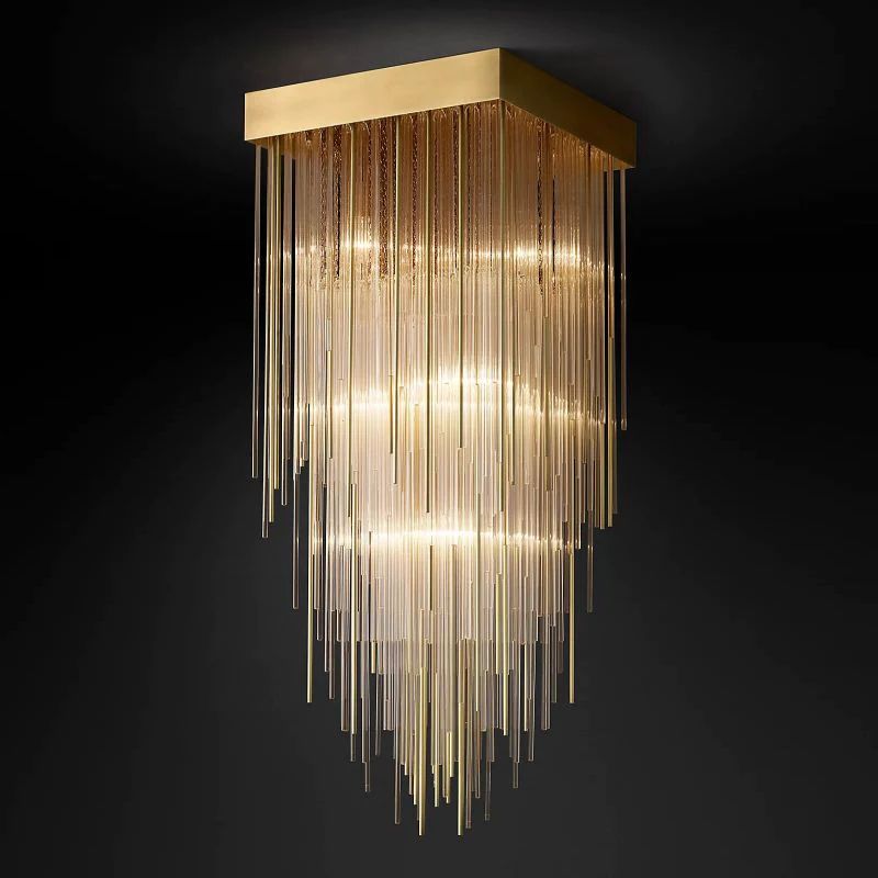 Cascade Square Chandelier 21"