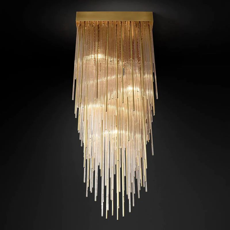 Cascade Square Chandelier 21"