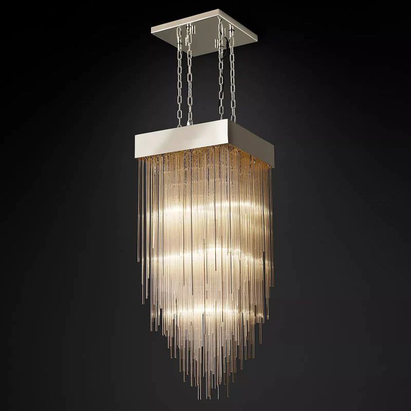 Cascade Square Chandelier 21"