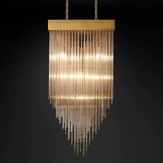 Cascade Square Chandelier 30"