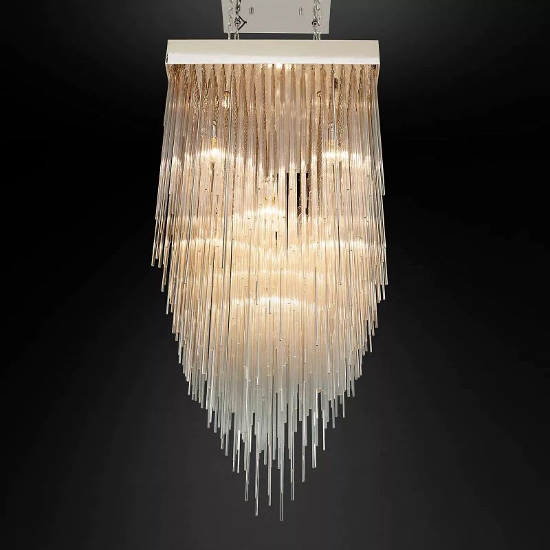 Cascade Square Chandelier 30"