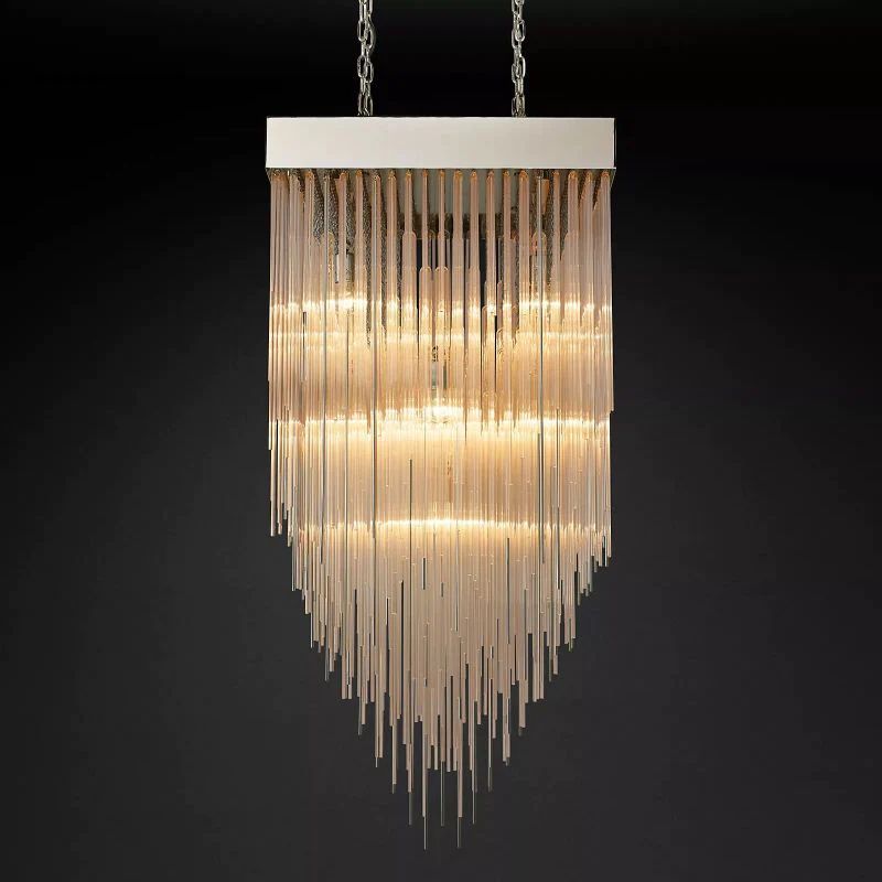 Cascade Square Chandelier 30"