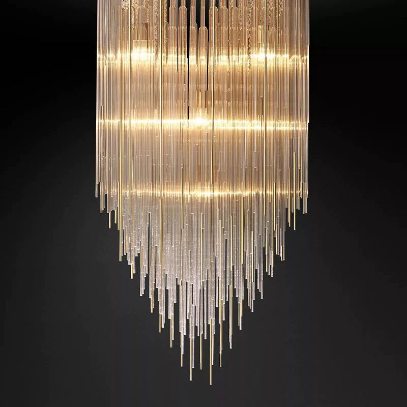 Cascade Square Chandelier 30"